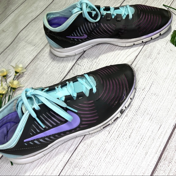 Nike Women’s Free Balanza 3.0 Running Shoes in Dark Gray and Purple - Picture 2 of 14